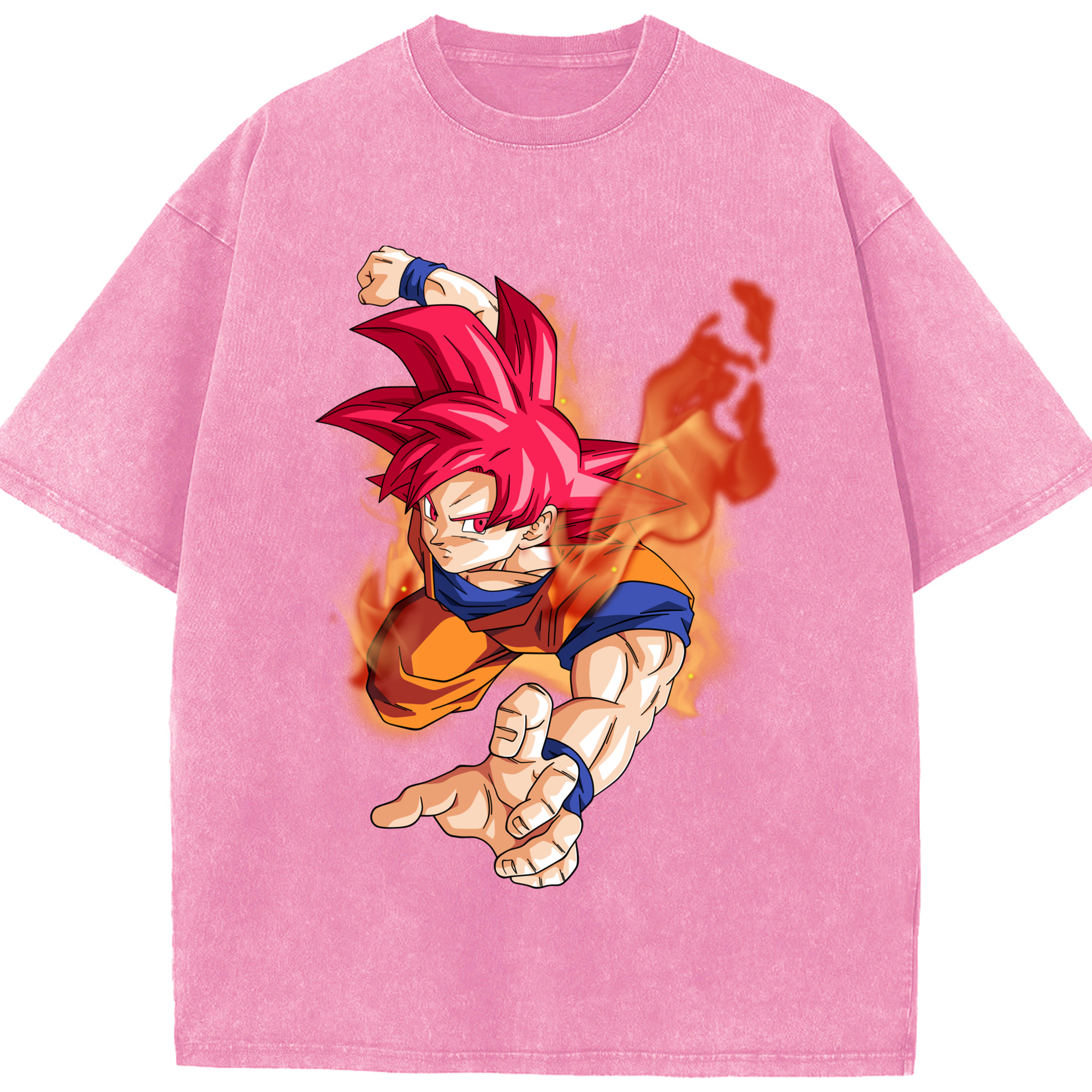 （画像用） ドラゴンボール 孫悟空（そん ごくう）Son Goku カカロット DRAGON BALL Kakarotto 綿100% ヴィンテージ風 半袖Tシャツ（フロントプリント）